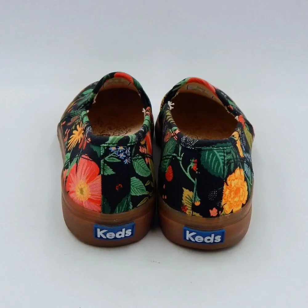 Rifle Paper Co WF65568 Keds Botanical Sneaker Shoes Double Decker Women Size 7.5